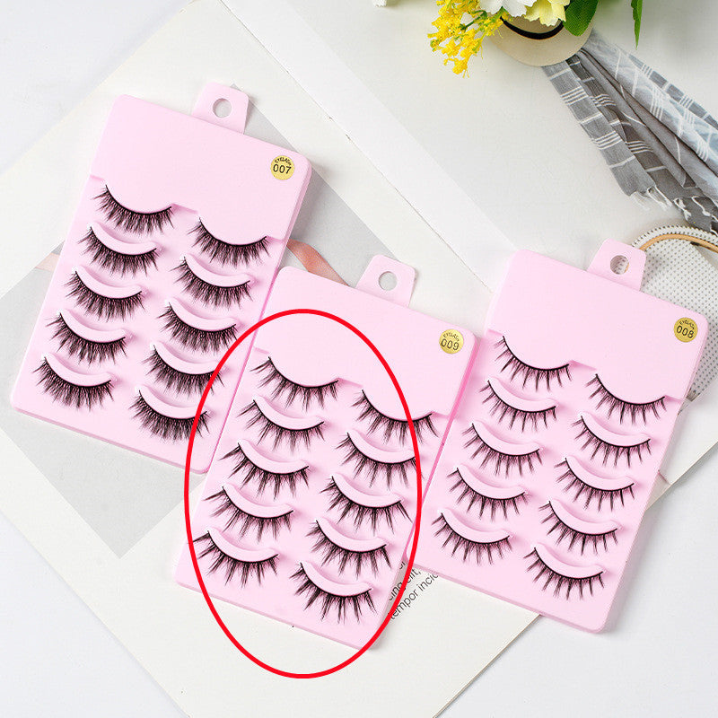 5 Pairs Manga Lashes - Anime Cosplay Natural Wispy False Eyelashes