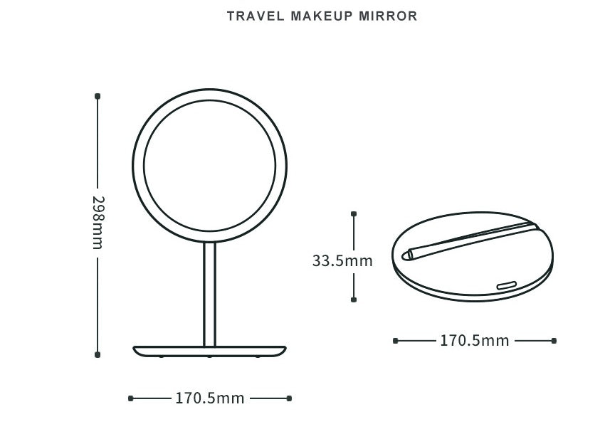 LED Folding Makeup Mirror