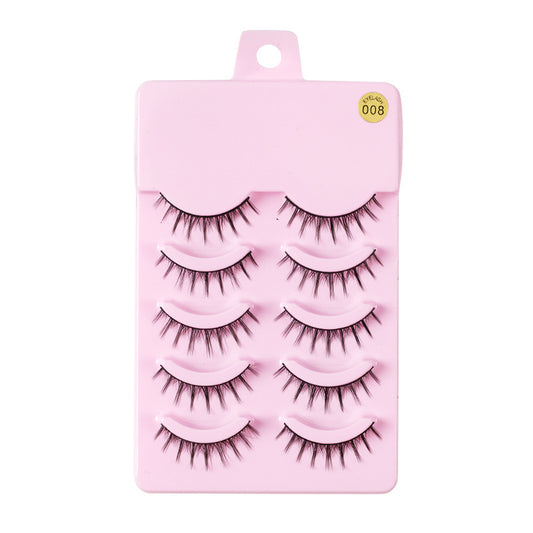 5 Pairs Manga Lashes - Anime Cosplay Natural Wispy False Eyelashes