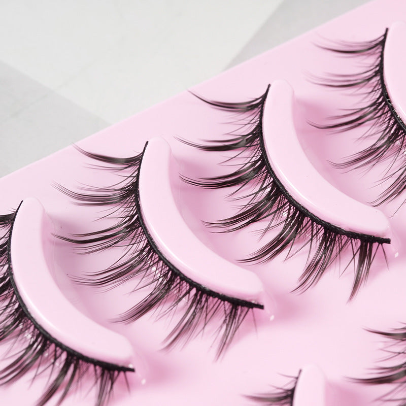 5 Pairs Manga Lashes - Anime Cosplay Natural Wispy False Eyelashes