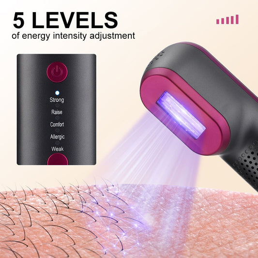 IPL Hair Removal Device for Home – 5-Speed Pulse Light Painless Laser