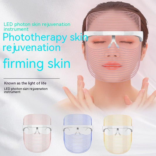 LED Three-Color Beauty Mask for Skin Rejuvenation & Acne Removal